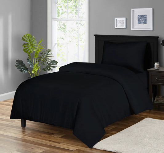 Black Microfiber Duvet Cover Set Premium Quality