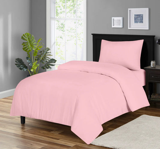 Blush Pink Microfiber Duvet Cover Set Premium Quality