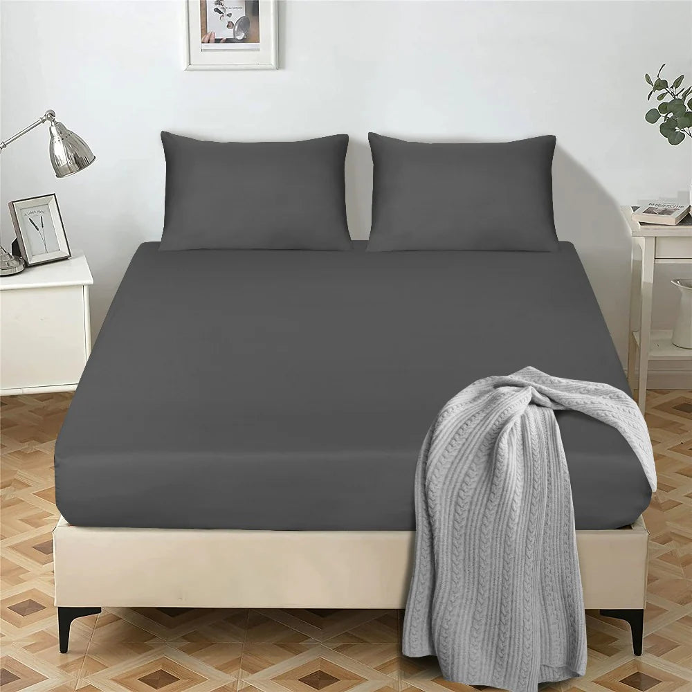 Extra Deep Fitted Sheet Egyptian Cotton Bed Sheets - Grey