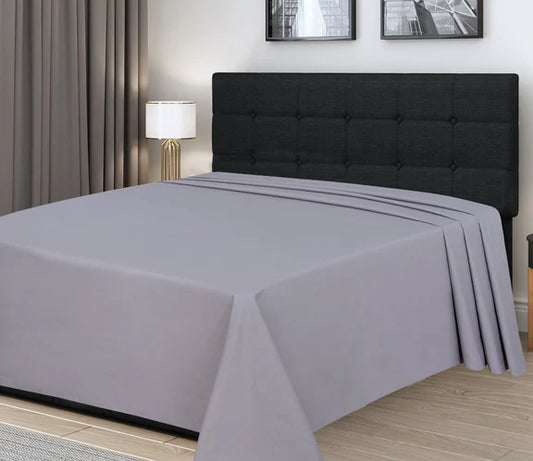 Egyptian Cotton Flat Sheet Breathable Bed Sheets - Grey