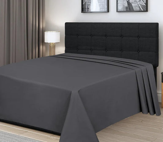 Egyptian Cotton Flat Sheet Breathable Bed Sheets - Charcoal