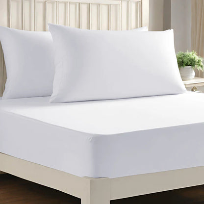 Microfiber 40 Cm Extra Deep Fitted Sheets- White