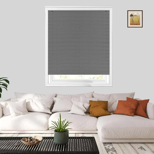 Grey Embossed PVC Venetian Blinds 25mm Slats Window Blind