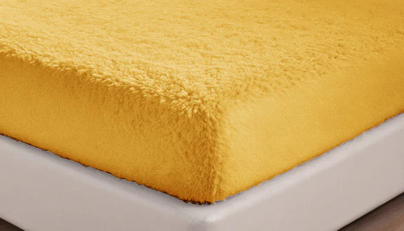 Ochre Extra Deep Teddy Fleece Fitted Sheet