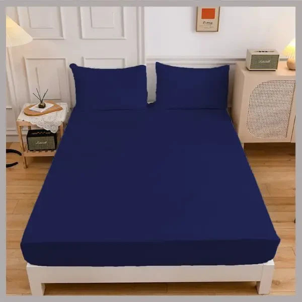 Extra Deep Fitted Sheet Egyptian Cotton Bed Sheets - Navy