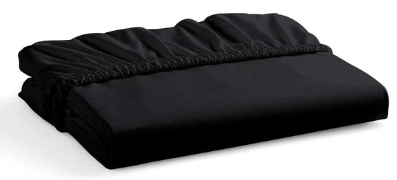 Extra Deep Fitted Sheet Polycotton Bed Sheets - Black