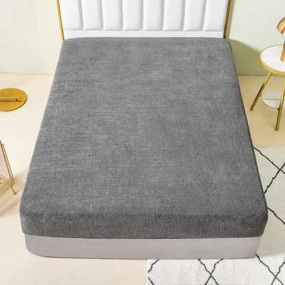 Charcoal Extra Deep Teddy Fleece Fitted Sheet