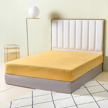 Ochre Extra Deep Teddy Fleece Fitted Sheet