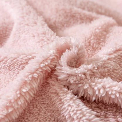 Teddy Fleece Bedding Duvet Covers Set - Blush