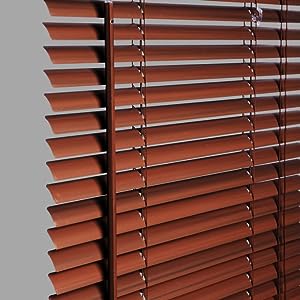 Walnut PVC Venetian Blinds 25mm Slats Wood Grain Effect Window Blind